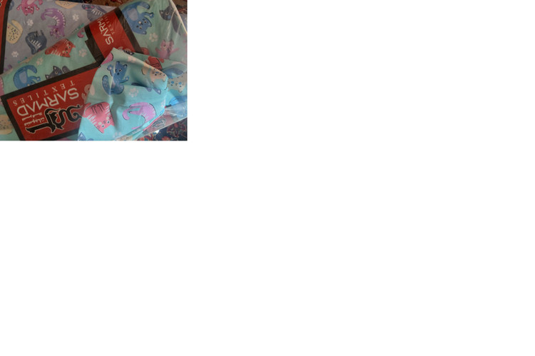 ملافه و روبالشی طرح گربه موجود، تترون زیر دست پنبه درجه یک، ابعاد ملافه70 در 130