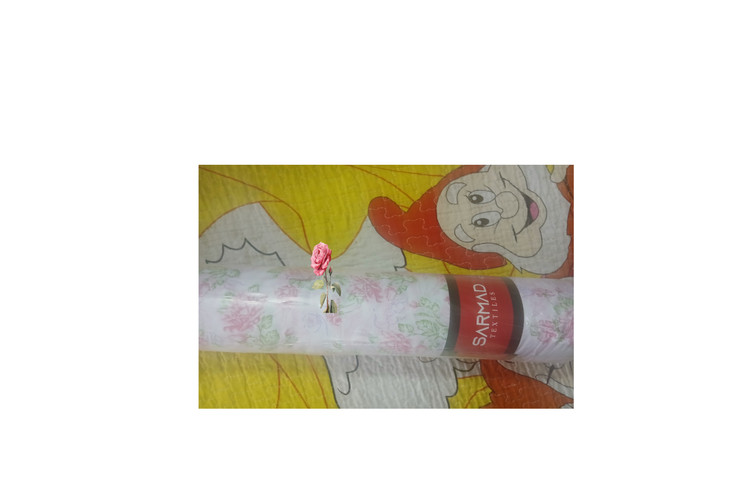 تترون سرمد گلدار درشت صورتی