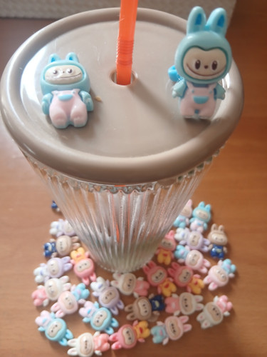 ست لیوان اسموتی لبوبو همراه انگشتر لبوبو