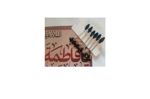 گیره روسری پروانه، ۶تایی فلزی، سر مهره گندمی،