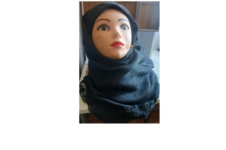 روسری حجاب کشدار، ژاکارد آبرنگی ، سایز 110س در 110س