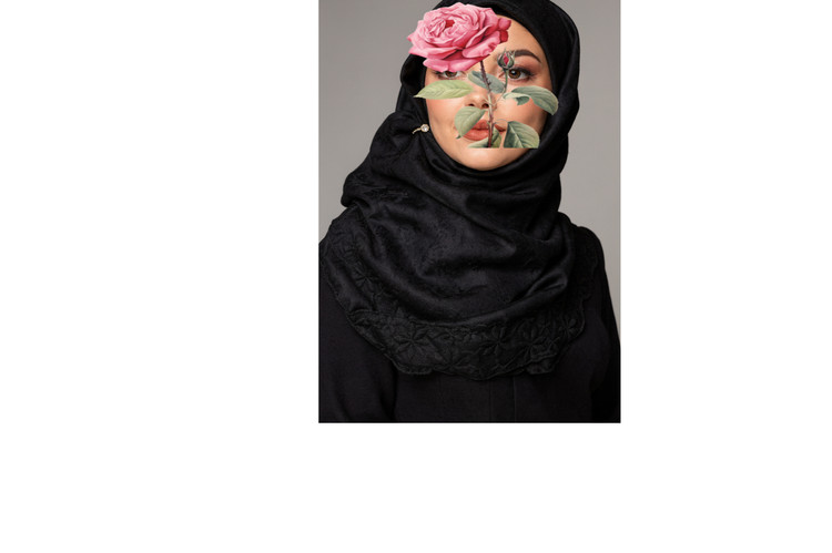 روسری حجاب کشدار، ژاکارد آبرنگی ، سایز 110س در 110س